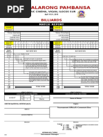 Final Scoresheet Billiards