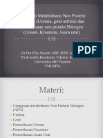 Gangguan Metabolisme NPN Dan Pemeriksaan Urea-N, Creatinin Dan Asam Urat