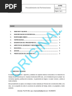 Procedimiento de Perforaciones