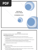 Unit Plan G.N.M. I Year Nutrition (Fat)