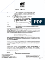 Memorandum Circular No. 18-11-List of Products Under Mandatory Certification