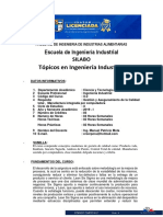 SILABO Topicos en Ingenieria Industrial 2019-I