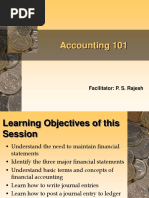 Accounting 101: Facilitator: P. S. Rajesh