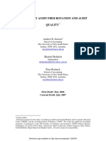 Mandatory Audit Firm Rotation and Audit Quality: Andrew B. Jackson