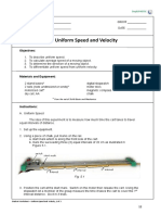 Uniform Speed and Velocity