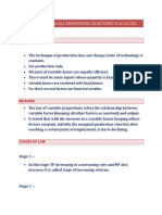 The Law of Variable Proportions or Returns To A Factor