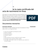 Expedición de La Copia Certificada Del Acta de Nacimiento en - Gob - MX