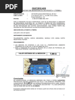 Certificado de Medicion de Resistencia D