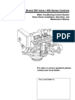 Autotrol Brand 255 Valve / 400 Series Controls Installation Instructions