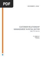 Customer Relationship Management in Retail Sector: DECEMBER 5, 2018