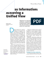 Process Information: Achieving A Unified View: Rocess Esign Rends