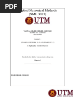 Applied Numerical Methods (SME 3023) : Yahya Ahmed Ahmed Alduqri