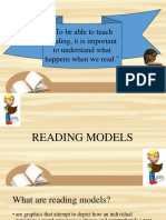 To Be Able To Teach Reading, It Is Important To Understand What Happens When We Read.