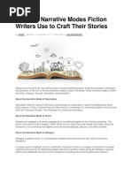 The Five Narrative Modes Fiction Writers Use To Craft Their Stories