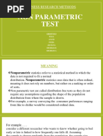 Non Parametric Test: Business Research Methods