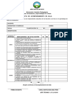 Pauta Acompañamiento de Aula Año Escolar 2019