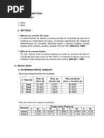 Determinación de Cenizas y Humedad