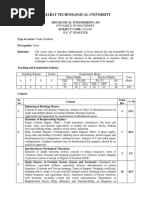 Gujarat Technological University: Mechanical Engineering (19) Subject Code