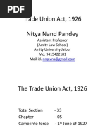 Trade Union Act, 1926: Nitya Nand Pandey