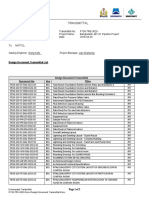 Transmittal: Design Document Transmittal Document No Rev Titles Status