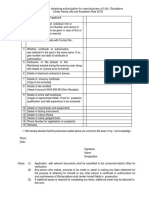 Application For Obtaining Authorization For Manufacturers of Lifts / Escalators