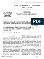 Design Optimization of Two Wheeler (Bike) Chassis