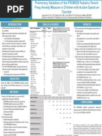 Preliminary Validation of The PROMIS® Pediatric Parent-Proxy Anxiety Measure in Children With Autism Spectrum Disorder