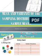 Mean and Variance of The Sampling Distribution of