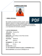 Curriculum Vitae Percy Vilcatoma