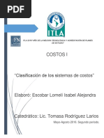 Clasificacion de Los Sistemas de Costos PDF