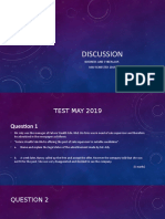 Discussion For Test and Example of Answers