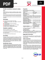 Fosroc Nitocote CM210: Flexible Cementitious Waterproof Coating Uses Properties