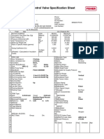 Control Valve Specification Sheet: Fisher 2 Inches, Fisher 2 Inches, None,, Globe NPS 1/2 CL150 Fisher/24000SB