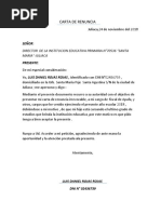 Carta de Renuncia