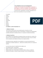 Cómo Se Redactan Los Objetivos de Una Investigación