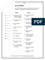 Cause and Effect Exercise