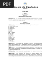 Cámara de Diputados: LEY #430-P Título I Del Municipio Capítulo I de La Naturaleza Del Municipio Articulo 1º.