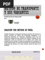 Método de Transporte y Sus Variantes