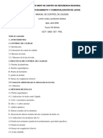 Manual de Control de Calidad de P. Lácteos