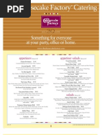 The Cheesecake Factory - Catering Menu - Nationwide