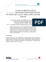 Examina Generator Ro of Astm A289 Ation of Service Life Rotor Retaining Ring 9 Class C Steel Using Sensor Fe of Ngs Made G LDC1000