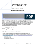 CFD Workshop: Day Two and Three Backward Facing Step