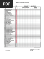 Absensi Kehadiran Siswa: NO Nama L/P Jumlah Ket. SIA