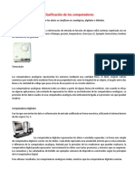 Clasificación de Los Computadores