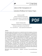 An Analysis of The Consequences of Contract Administration Problems For Contract Types