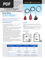 Matic Sensore Aisi 304 5 Mts Contrapeso