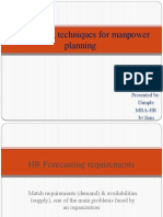 Forecasting Techniques For Manpower Planning