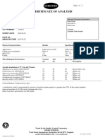 Certificate of Analysis: Product