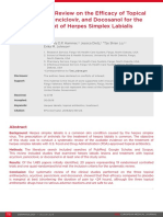 A Systematic Review On The Efficacy of Topical Acyclovir, Penciclovir, and Docosanol For The Treatment of Herpes Simplex Labialis