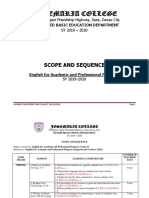 Josemaria College: Scope and Sequence